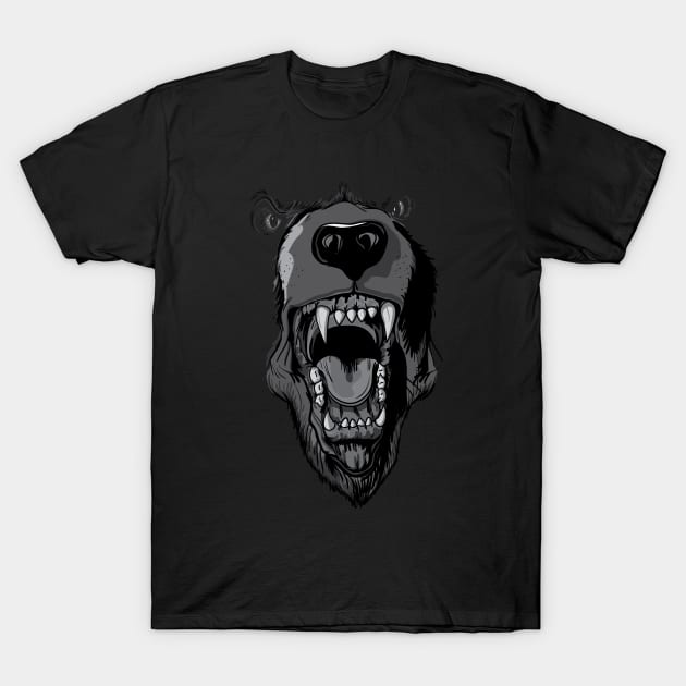 Roaring Grizzly Bear T-Shirt by alifpunk